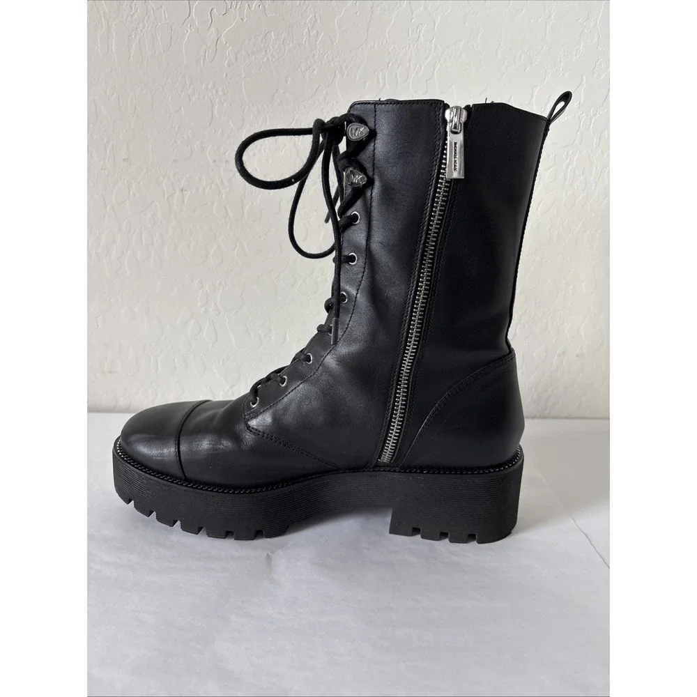 MICHAEL Michael Kors Bryce Leather Combat Boots size 10